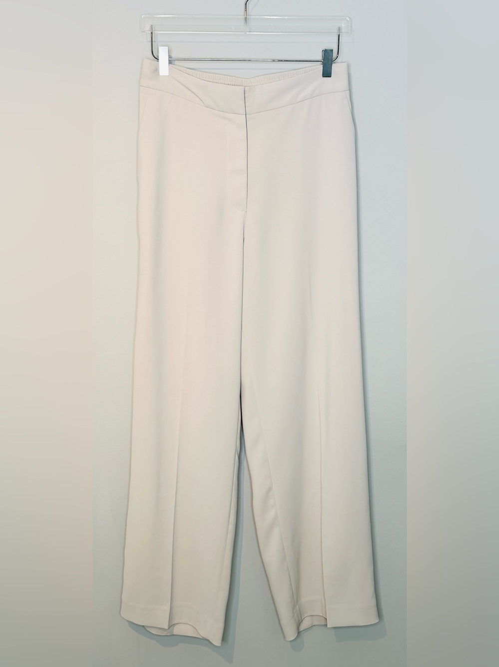 Quince Stretch Crepe Classic Trouser Pants Sand Tan Beige - Picture 3 of 13